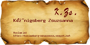Königsberg Zsuzsanna névjegykártya