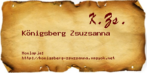 Königsberg Zsuzsanna névjegykártya